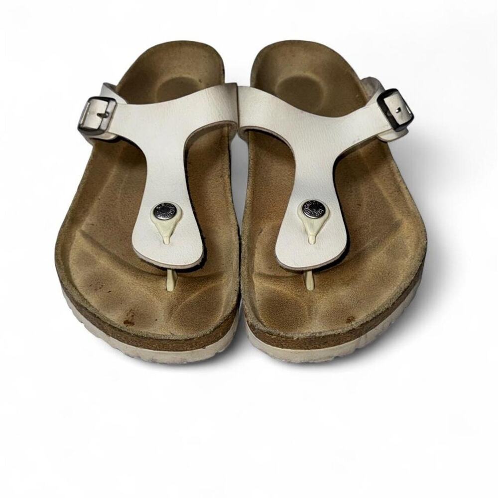 Birkenstock Gizeh White Birko-Flor Thong Sandals Sz 40 Regular / US 9-9.5